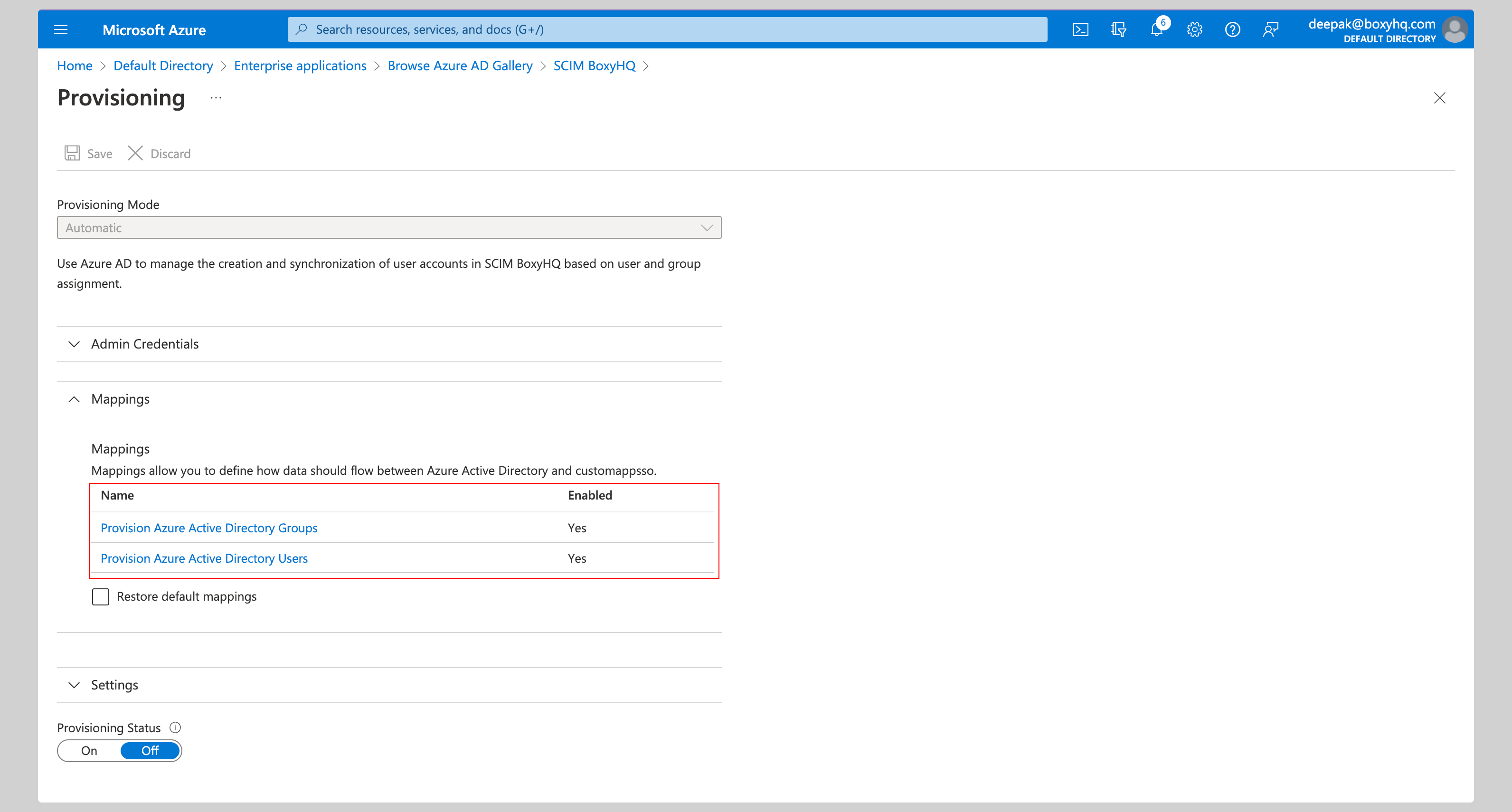 Microsoft Entra ID SCIM Step 6
